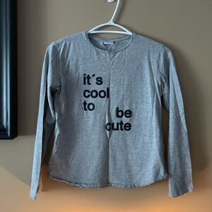 Gray Long Sleeve Kids Shirt